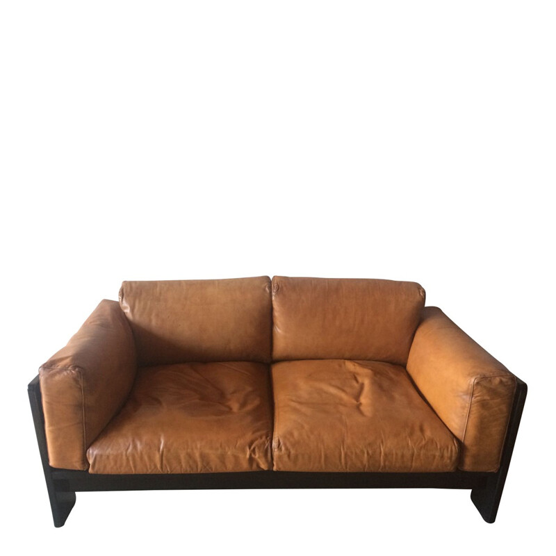 Leather "Bastiano" sofa by Tobia Scarpa - 1970s