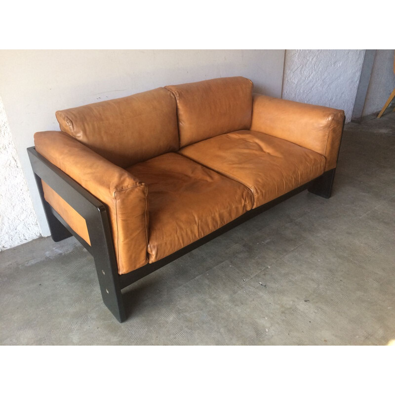 Leather "Bastiano" sofa by Tobia Scarpa - 1970s