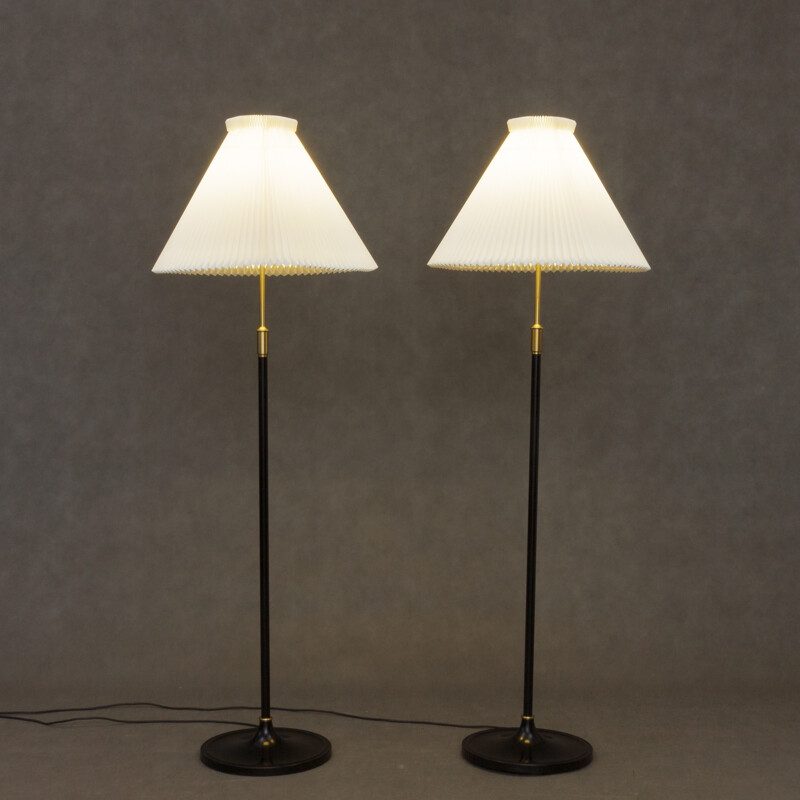 Pair of floor lamps model 339 by Aage Petersen for Le Klint - 1980s 