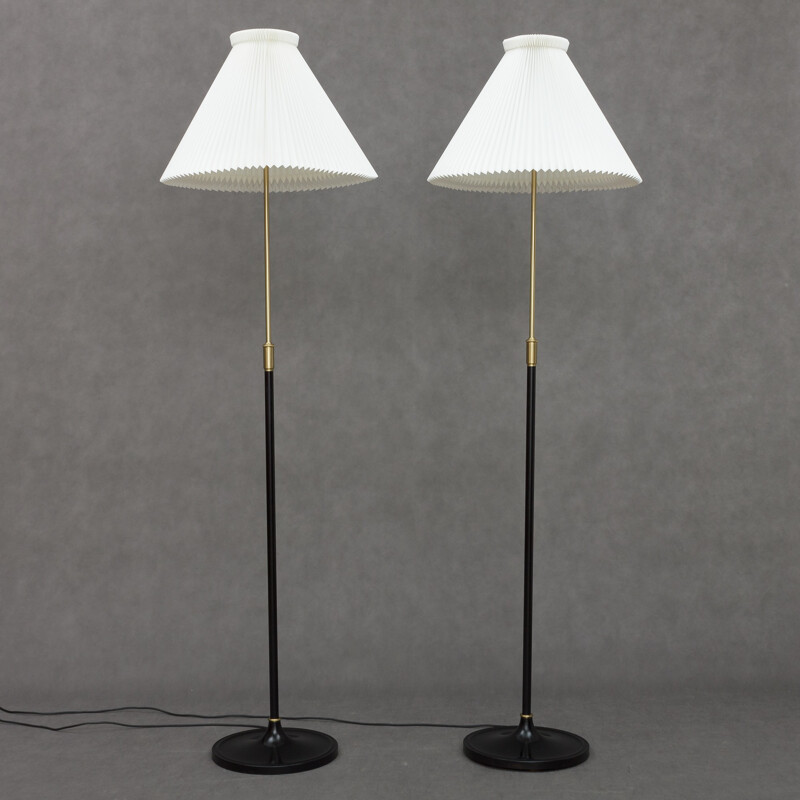 Pair of floor lamps model 339 by Aage Petersen for Le Klint - 1980s 