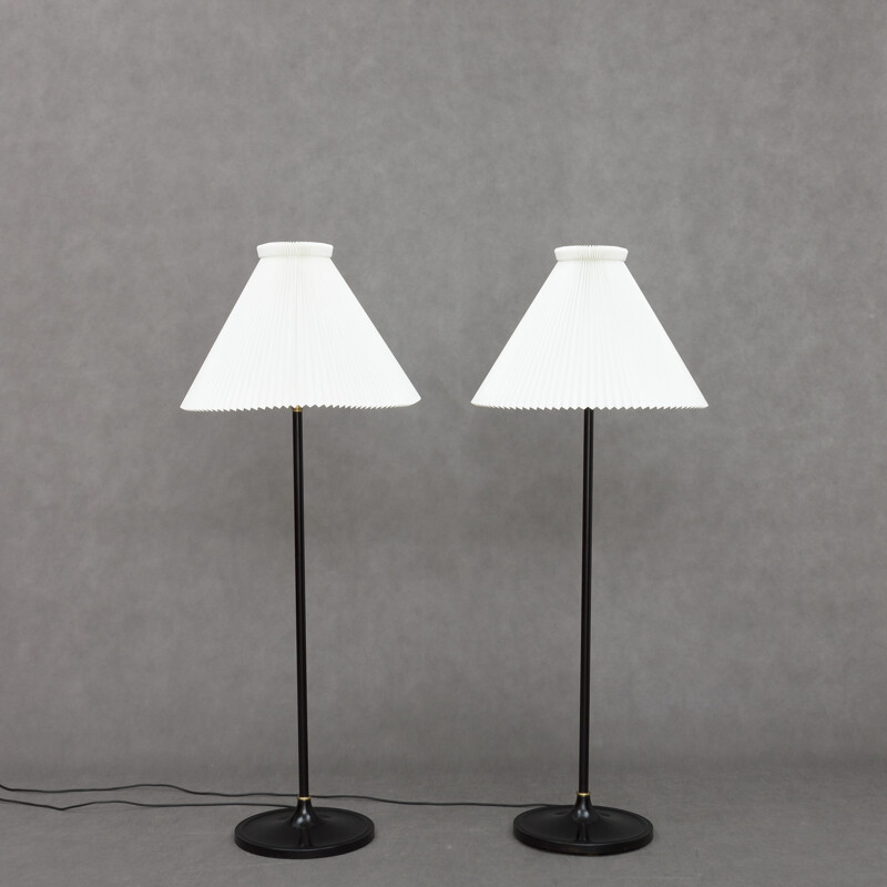 Pair of floor lamps model 339 by Aage Petersen for Le Klint - 1980s 