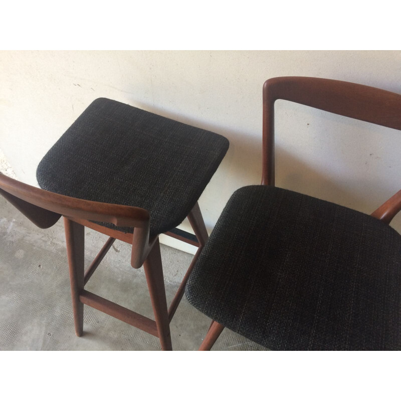 Pair of  bar stools by Henry Rosengren Hansen - 1960s