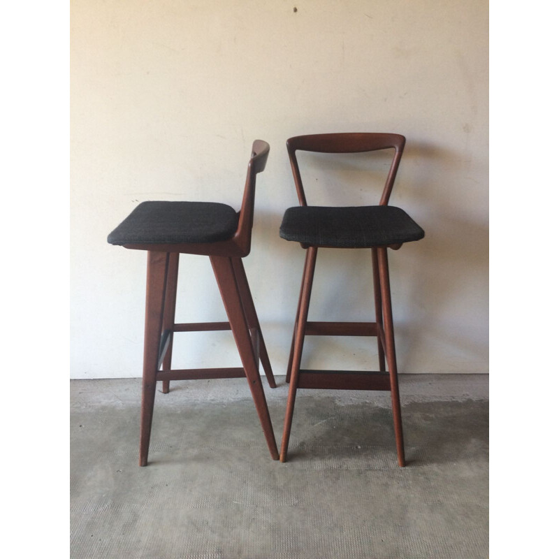 Pair of  bar stools by Henry Rosengren Hansen - 1960s