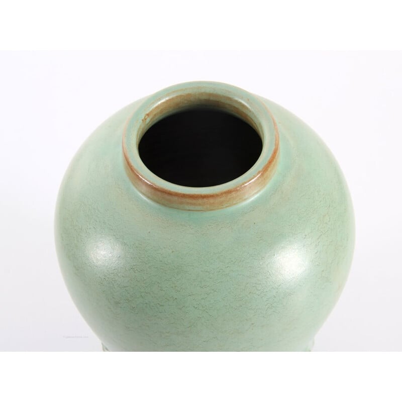 Scandinavian vintage ceramic gourd vase by Ewald Dahlskog for Bo Fajans, 1960