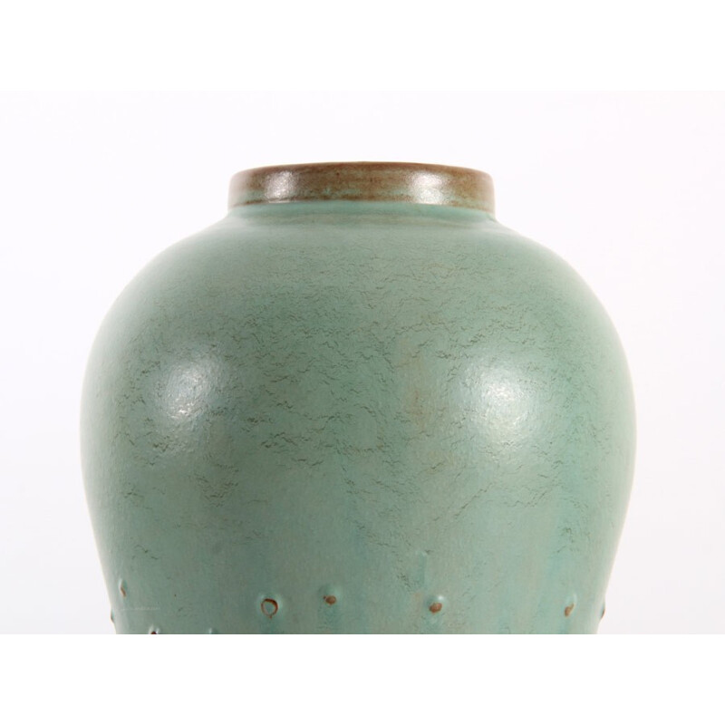 Vaso de cabaça de cerâmica escandinava de Ewald Dahlskog para Bo Fajans, 1960