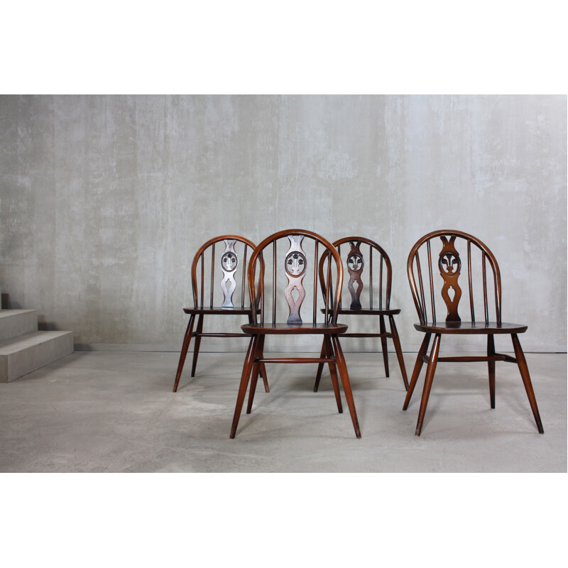 Set of 6 windsor dining chairs by Lucian Ercolani - 1960s