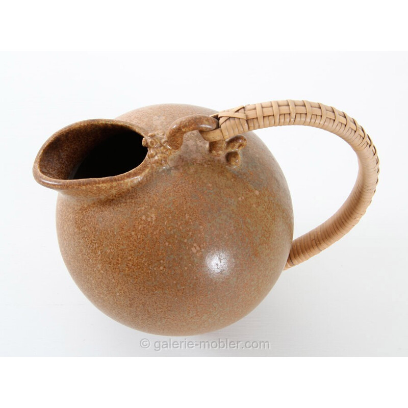 Scandinavian vintage ceramic pitcher by Arne Bang, 1940