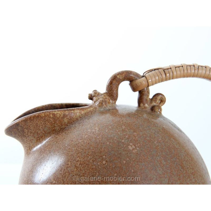 Scandinavian vintage ceramic pitcher by Arne Bang, 1940