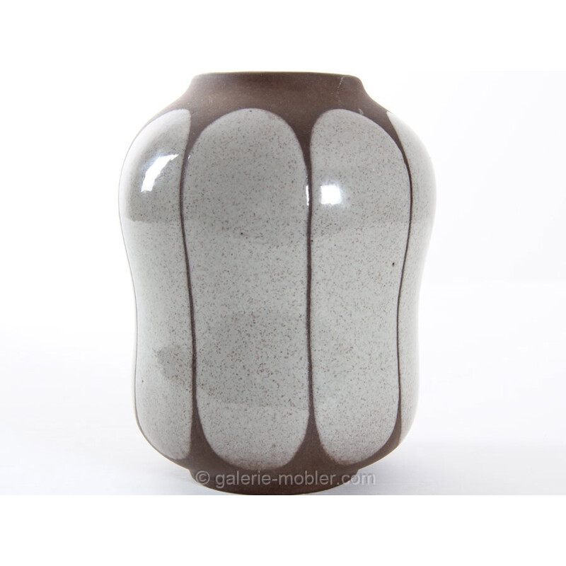 Vaso de cerâmica escandinava Biomorphic vintage por Einar Johansen, 1960
