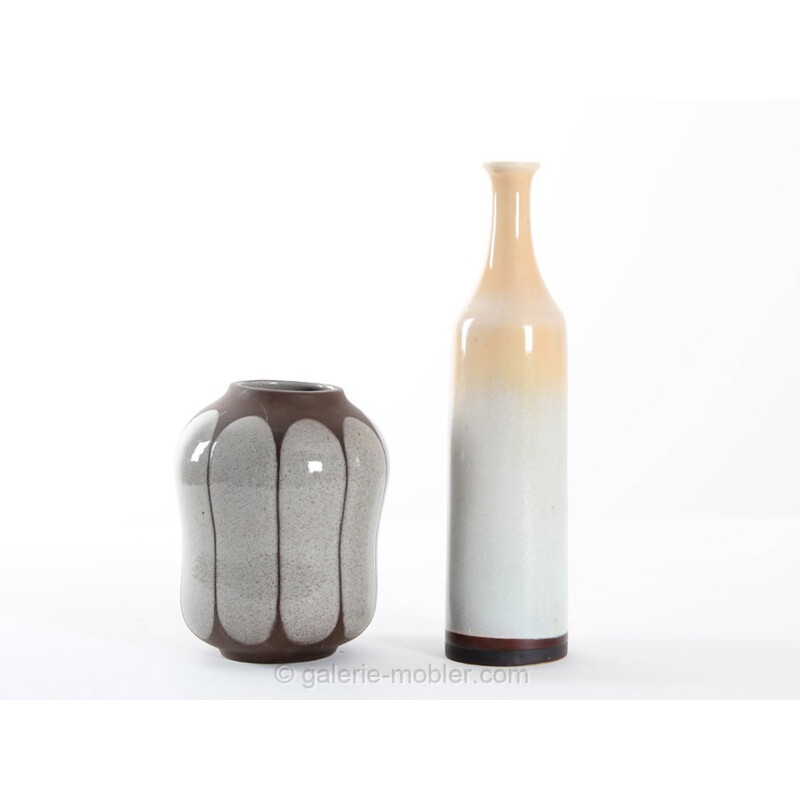 Vase vintage Biomorphe scandinave en céramique par Einar Johansen, 1960