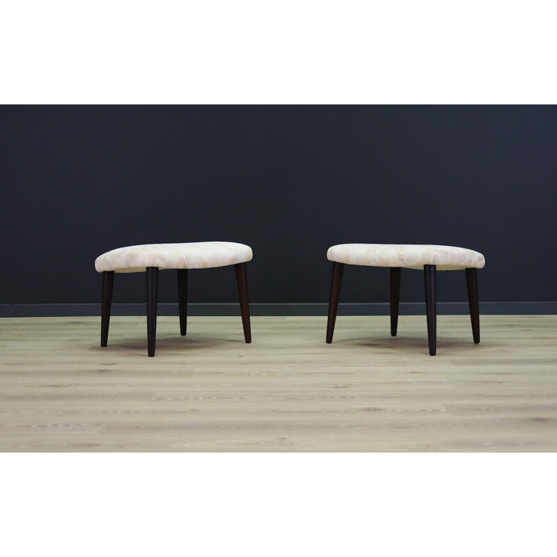 Pair of vintage stools Danish design - 1960s