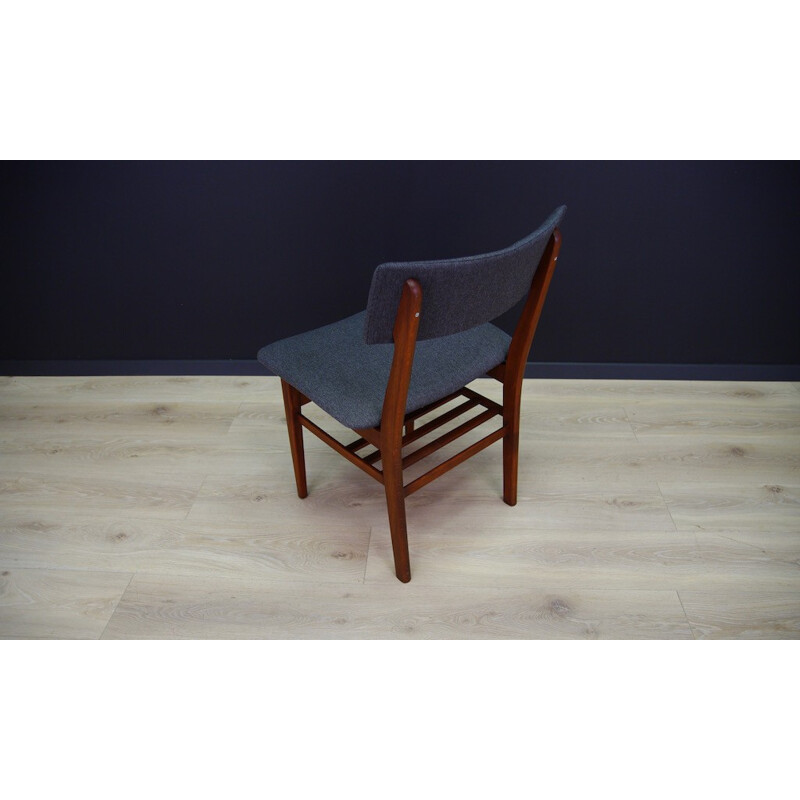 Chaise vintage en hêtre et en tissu - 1960