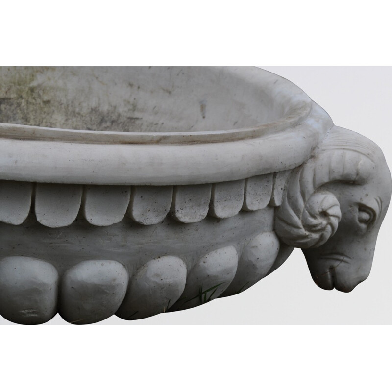 Vasque de jardin en marbre blanc de Carrare - années 40