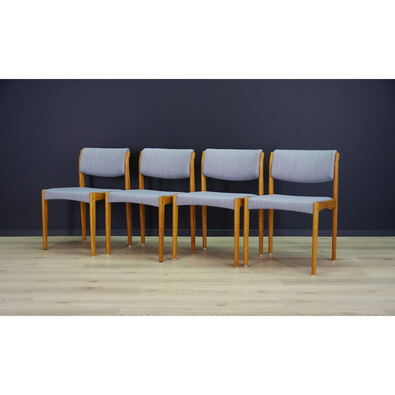 Set of 4 Bramin danish Ash chairs by Henry Walter Klein - 1960s