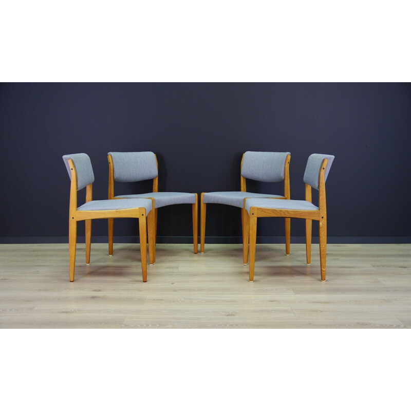 Set of 4 Bramin danish Ash chairs by Henry Walter Klein - 1960s