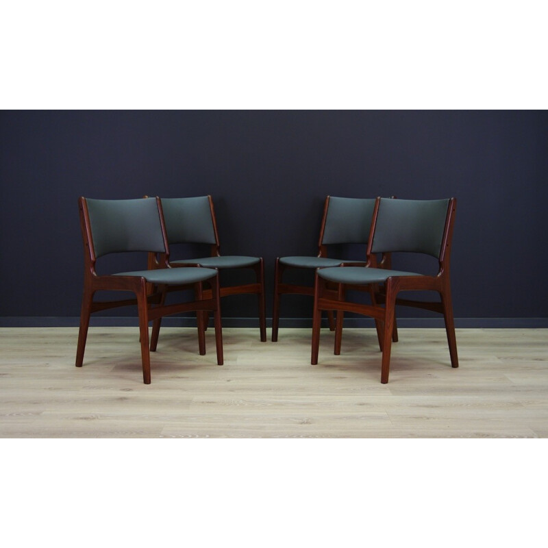 Set of 4 teak vintage chairs by Johannes Andersen - 1960s