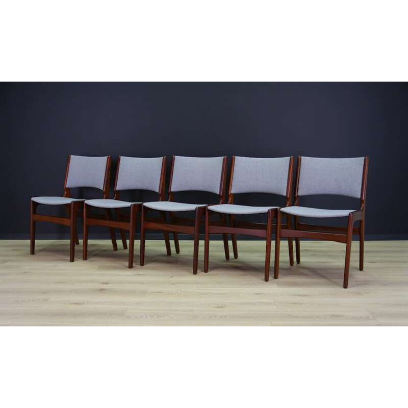 Set of 5 scandinavian vintage chairs by Johannes Andersen - 1960s