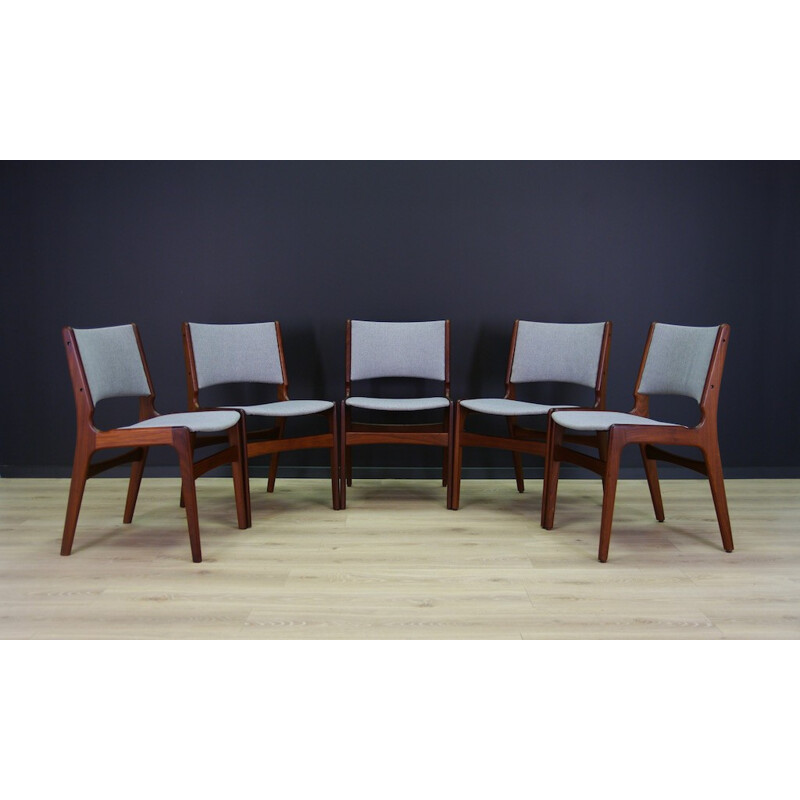 Set of 5 scandinavian vintage chairs by Johannes Andersen - 1960s