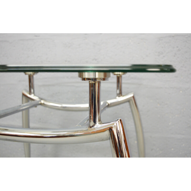 Vintage Glass and Chrome Coffee Table - 1980s