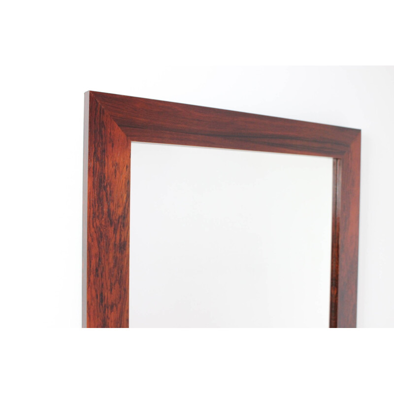 Danish Rectangular Rosewood Mirror - 1960s