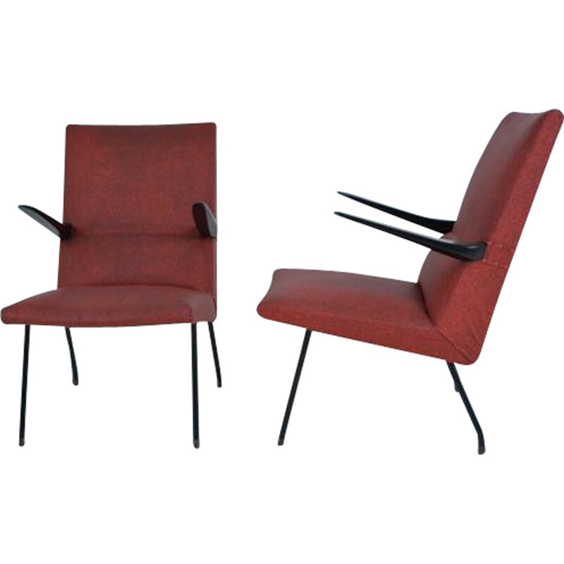 Pair of armchairs by Pierre Guariche, Meurop edition - 1950s