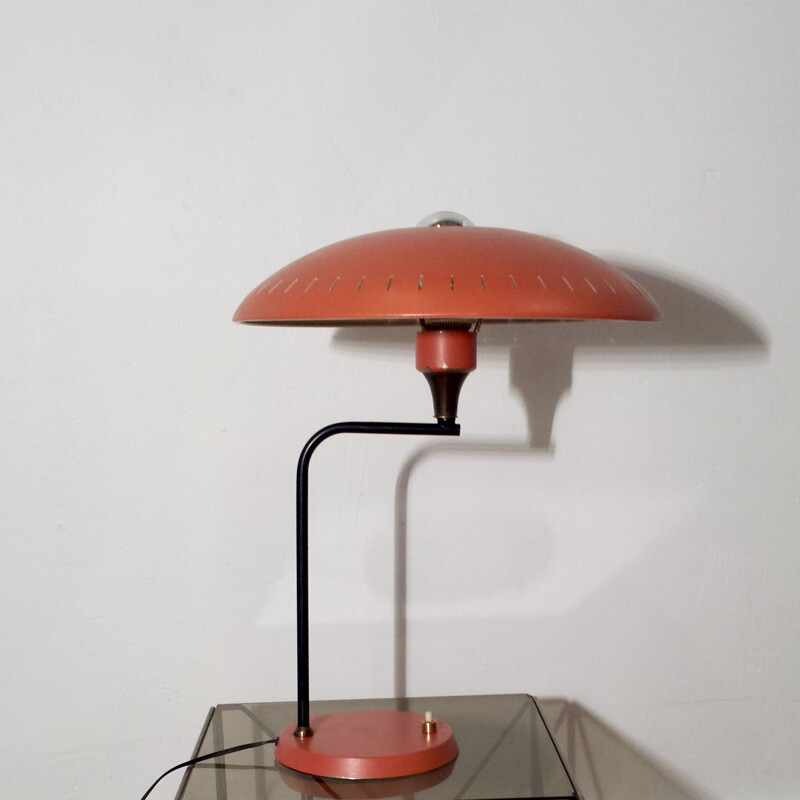 Lampe de bureau orange, Editeur PHILIPS - années 50