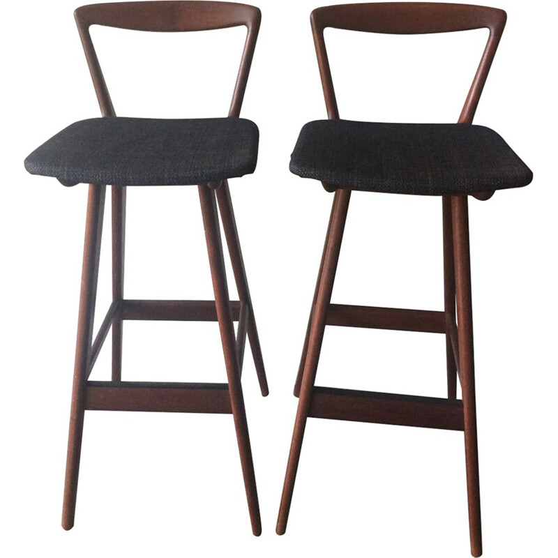 Pair of  bar stools by Henry Rosengren Hansen - 1960s