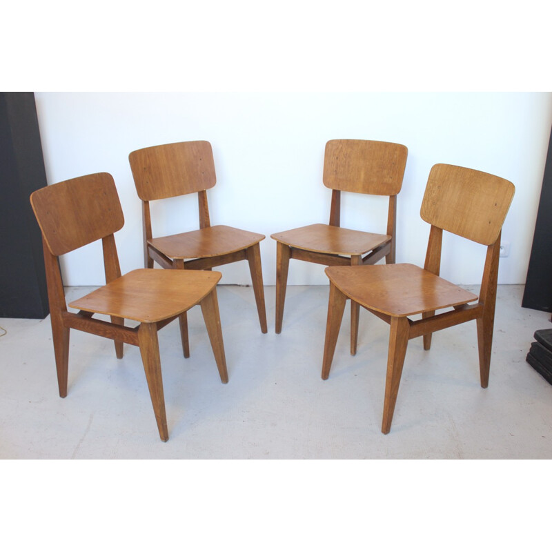 Set of 4 chairs by Marcel Gascoin for ARHEC-SICAM - 1950s