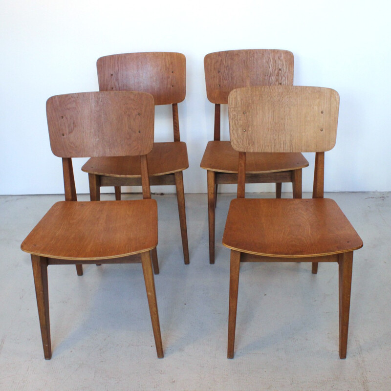Set of 4 chairs by Marcel Gascoin for ARHEC-SICAM - 1950s