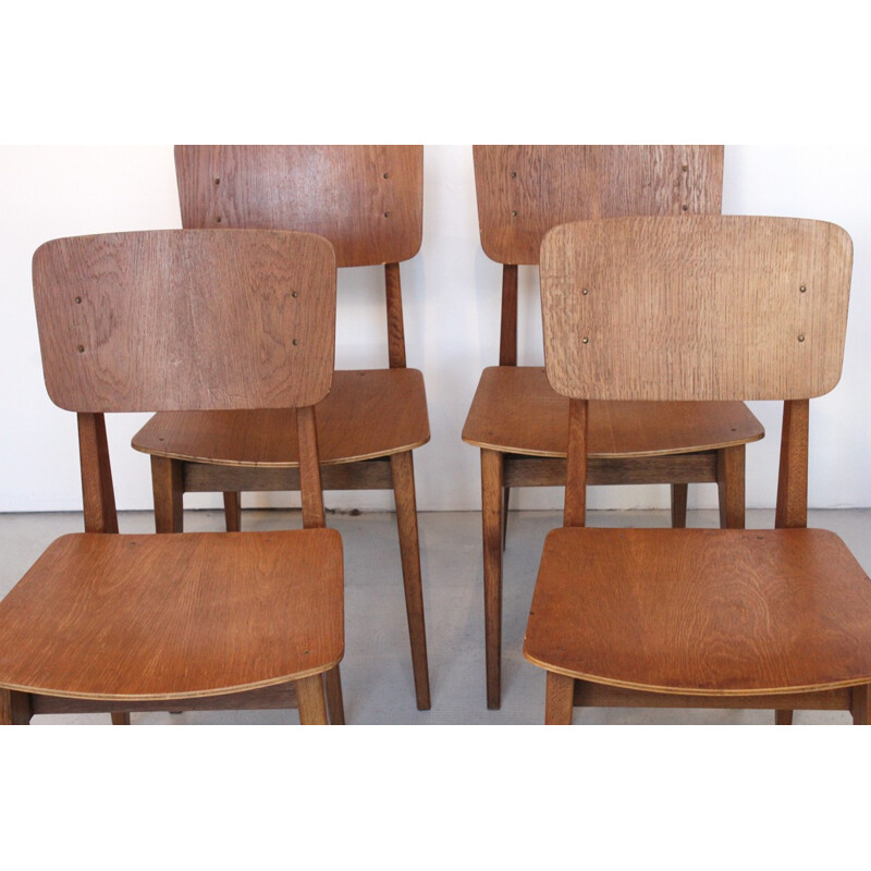 Set of 4 chairs by Marcel Gascoin for ARHEC-SICAM - 1950s