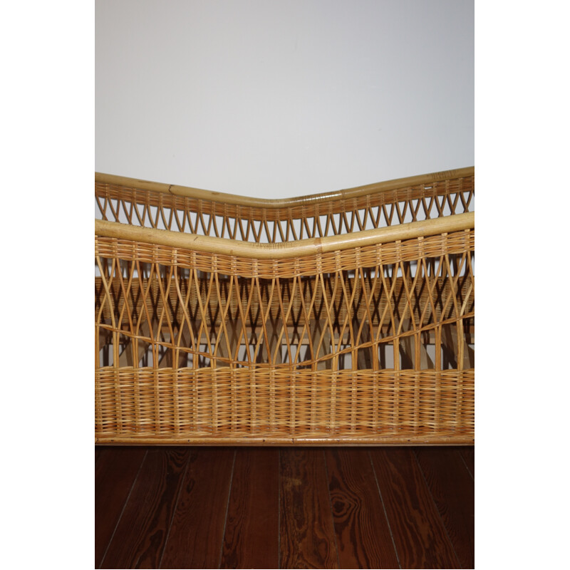 Cradle vintage rattan - 1960s