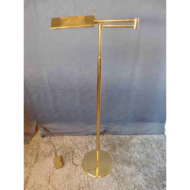 Lampadaire liseuse laiton vintage - 1980