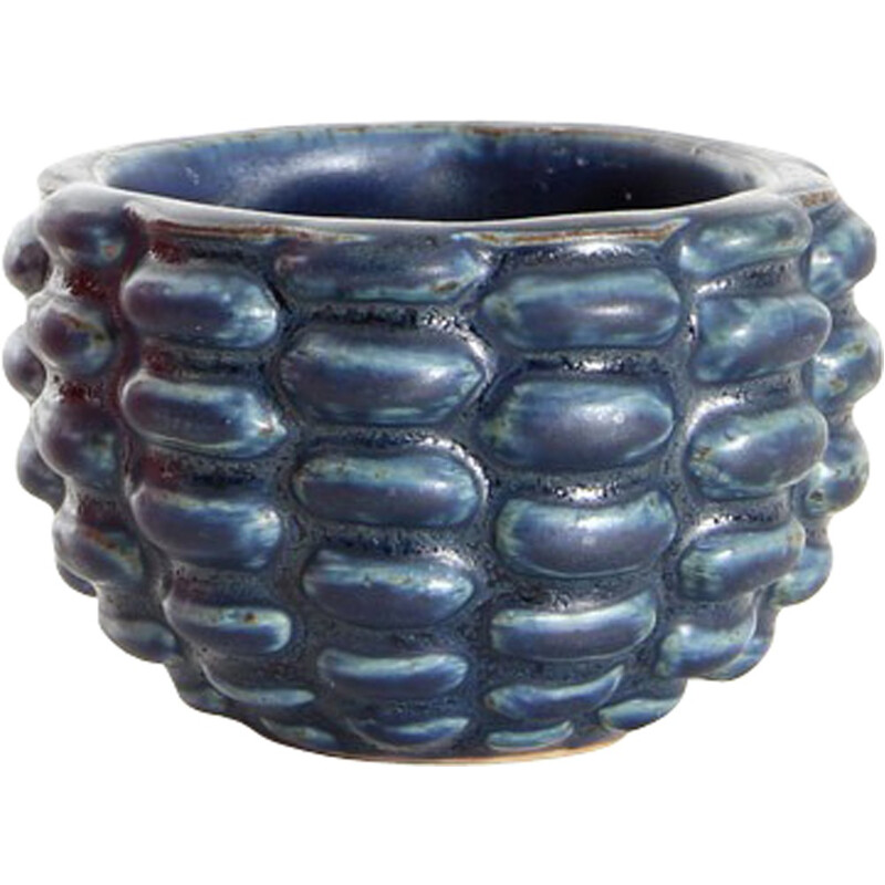Scandinavian ceramic small blue bowl by Axel Salto - 1930
