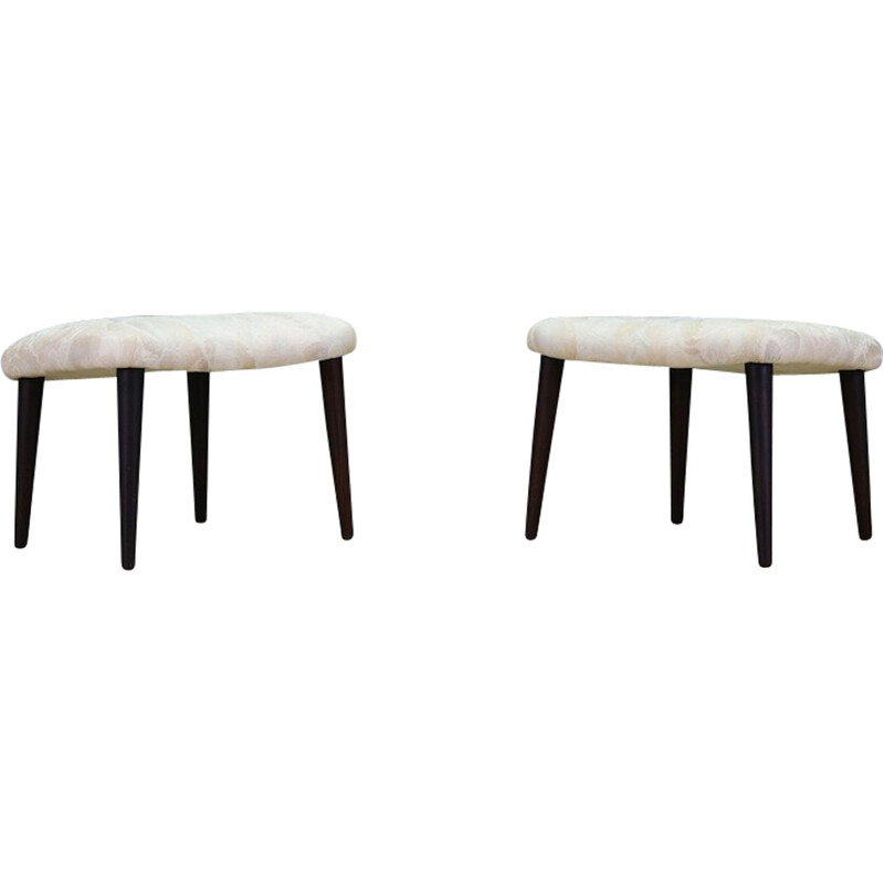 Pair of vintage stools Danish design - 1960s