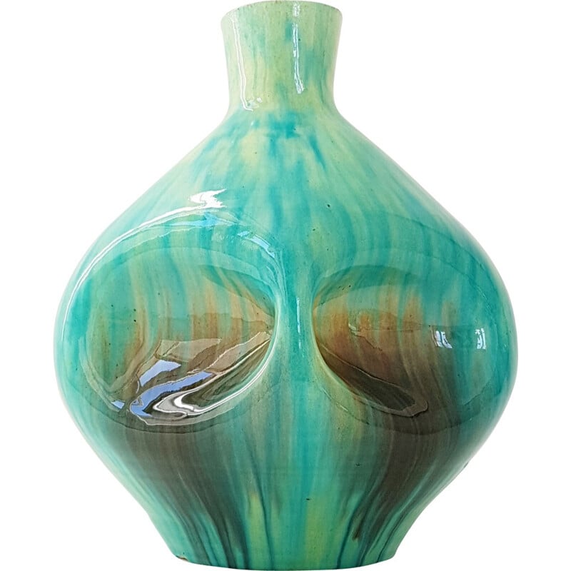 Accolay ceramic vase signed JT - 1960s