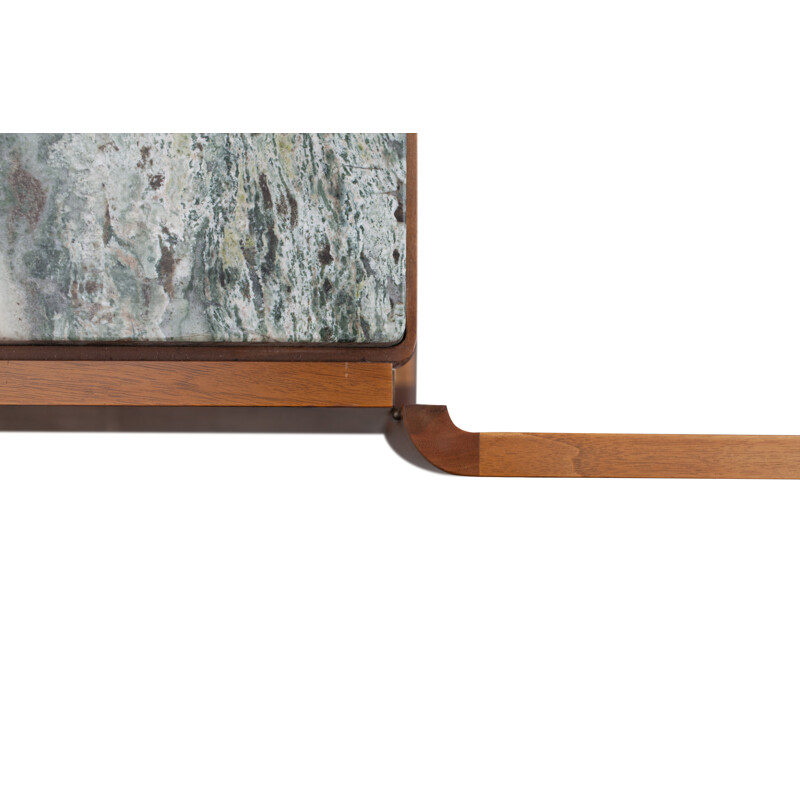 Walnut And Marble Credenza, Jos De Mey - 1969