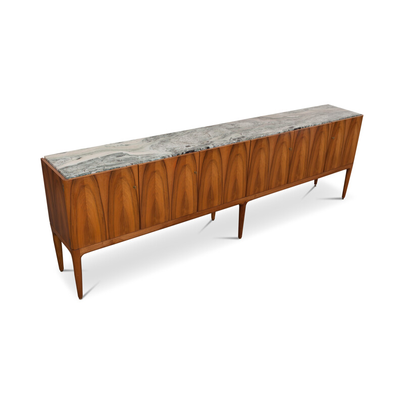 Walnut And Marble Credenza, Jos De Mey - 1969