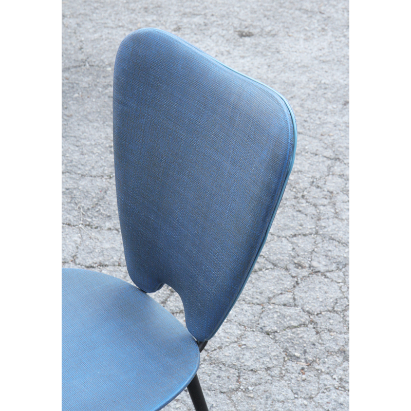 Pair of chairs blue by Hitier - 1960s