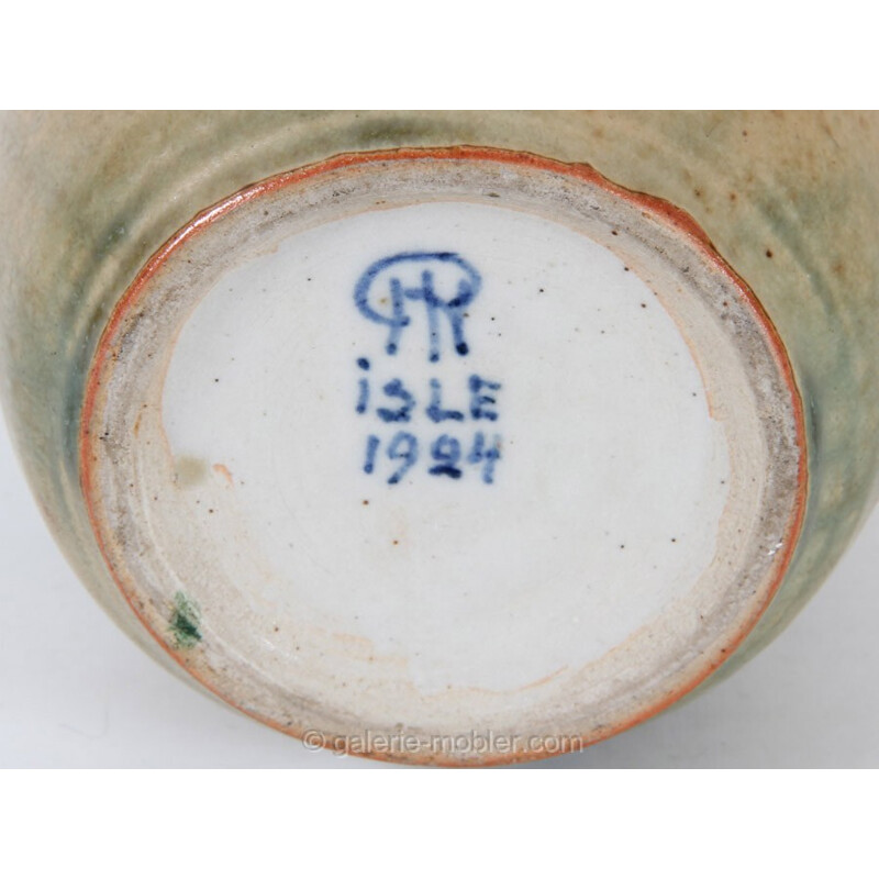 Vaso de cerâmica escandinava, peça única de Patrick Nordstrom, 1924