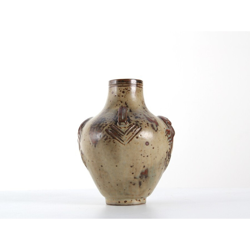 Scandinavian vintage ceramic urn vase by Jais Nielsen for Royal Copenhagen, 1930