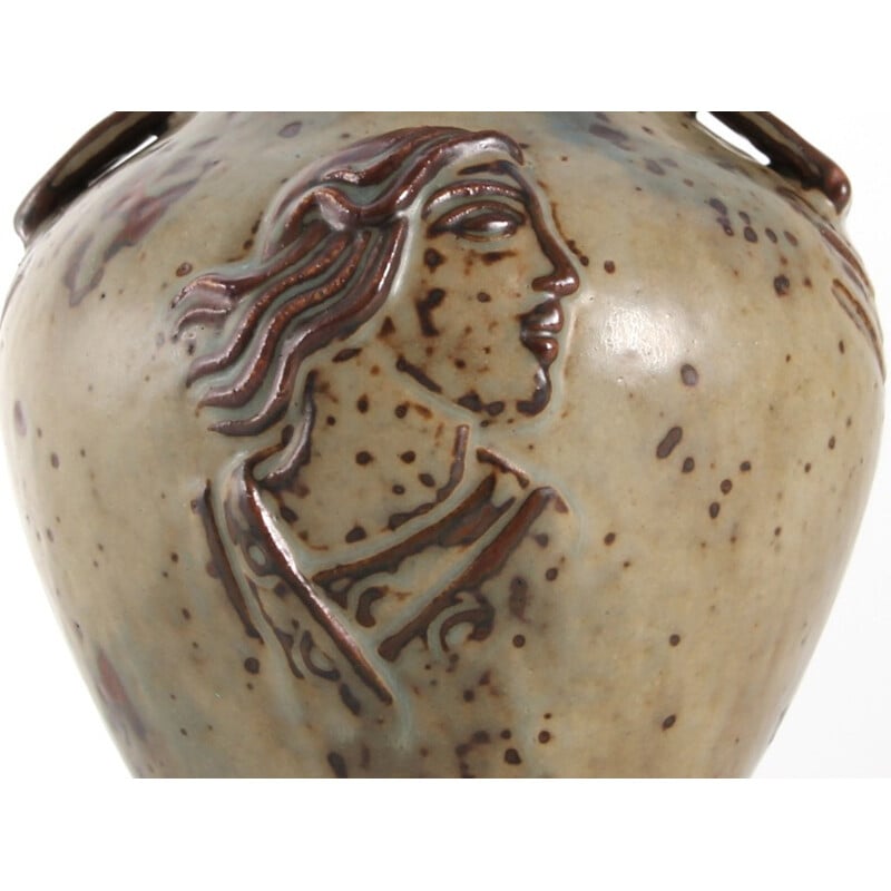 Scandinavian vintage ceramic urn vase by Jais Nielsen for Royal Copenhagen, 1930