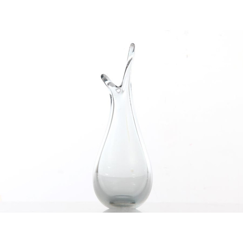 Vintage blown glass vase by Per Lütken for Holmegaard Glasværk, 1950