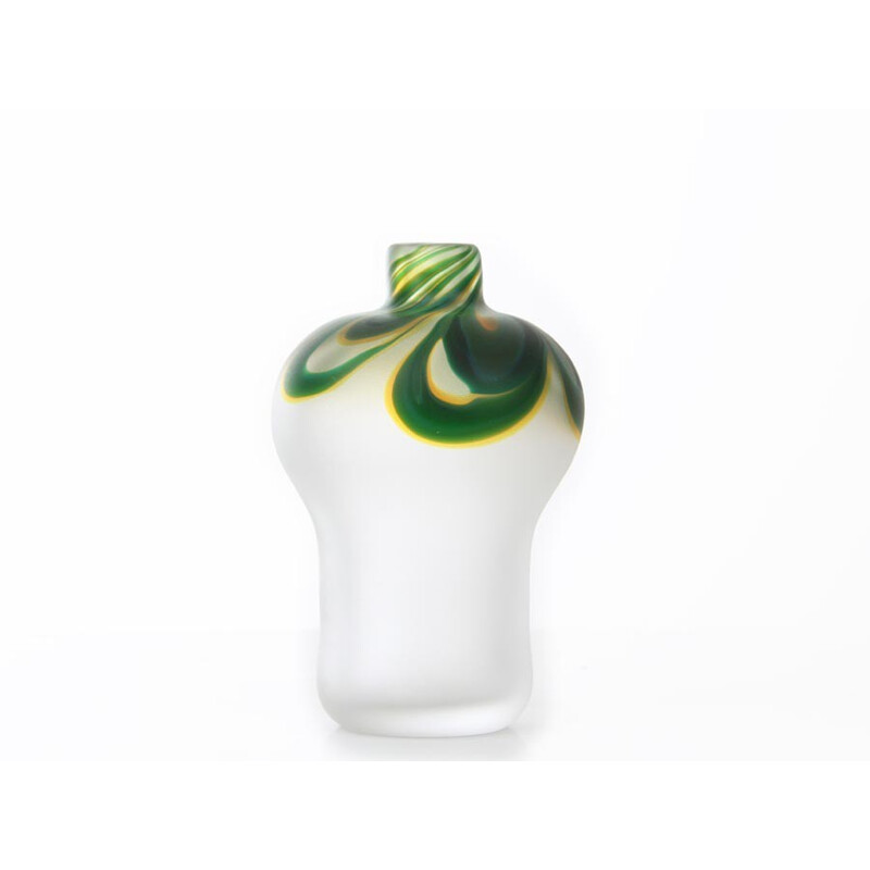 Scandinavian vintage blown glass vase by Ann Wärff for Kosta Boda, 1980