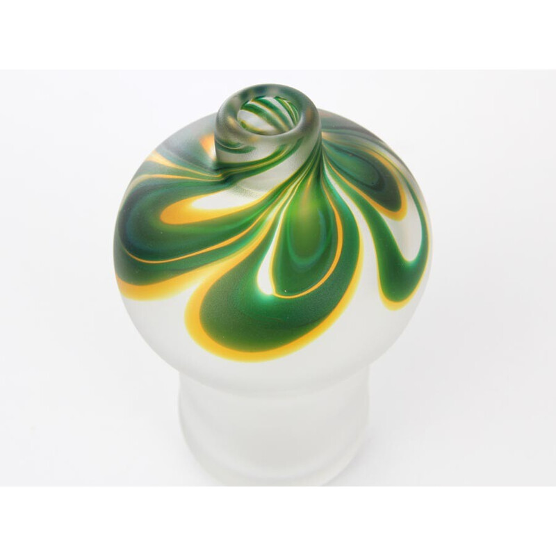 Scandinavian vintage blown glass vase by Ann Wärff for Kosta Boda, 1980