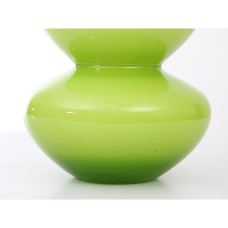 Vintage blown glass vase by Pernille Bülow, Denmark 1990