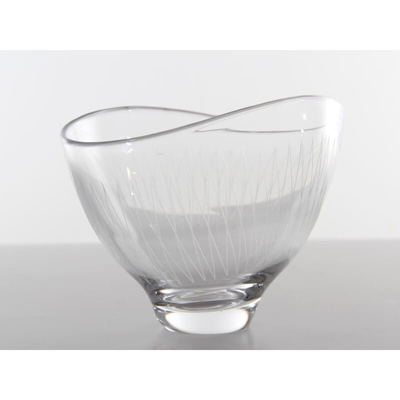 Vintage glass cup by Vicke Lindstrand for Orreffors - 1960s