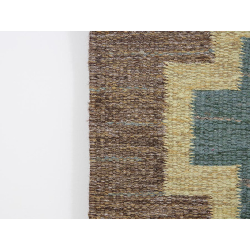 Tapis scandinave Rolakan en laine tissé main - 1950