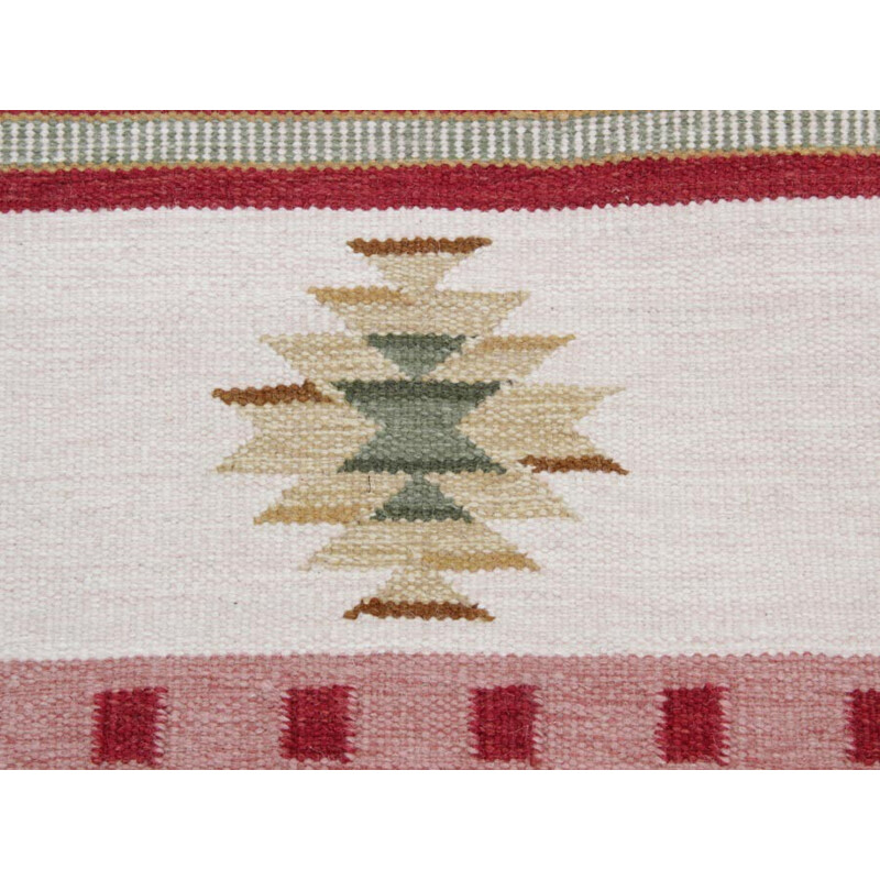 Swedish Rolakan hand woven wool rug - 1950s