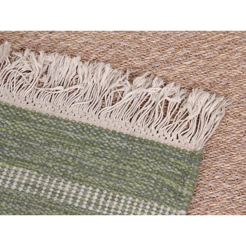 Scandinavian Rolakan hand woven wool rug - 1950s