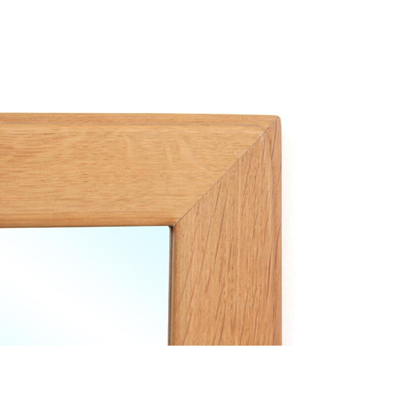 Scandinavian vintage oak mirror model 366 by Kai Kristiansen for Aksel Kjersgaard, 1960